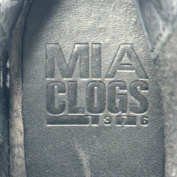 Mia Women's Justina Clog Boots Black Size 7 NEW Chunky Real Wood Sole Retro 90s - Picture 9 of 10